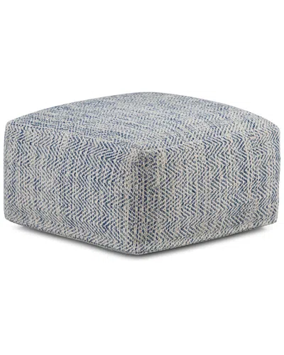 Simpli Home Nate 20in Boho Square Pouf