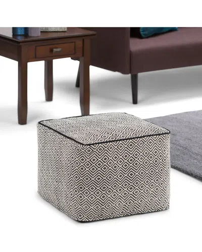 Simpli Home Brynn Boho Square Pouf