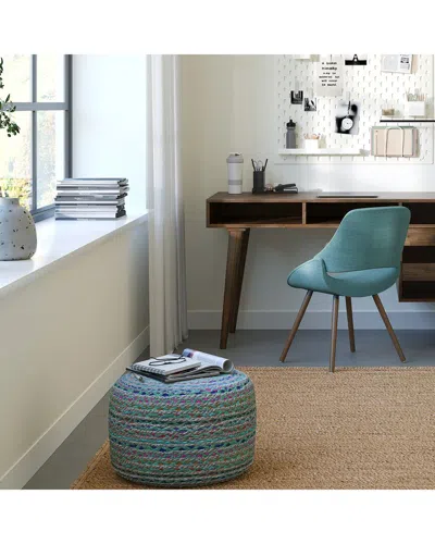 Simpli Home Margo Boho Round Pouf