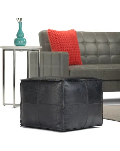 Simpli Home Bowen Boho Square Pouf