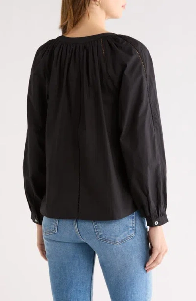 Rails Beas Button-up Top In Black
