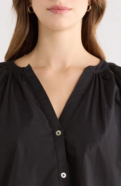 Rails Beas Button-up Top In Black