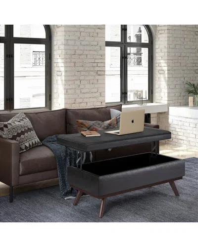 Simpli Home Owen Small Rectangular Storage Ottoman
