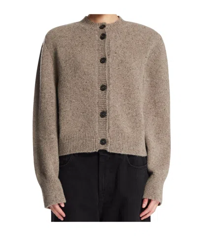 Rohe Single-breasted Sweater In Brown