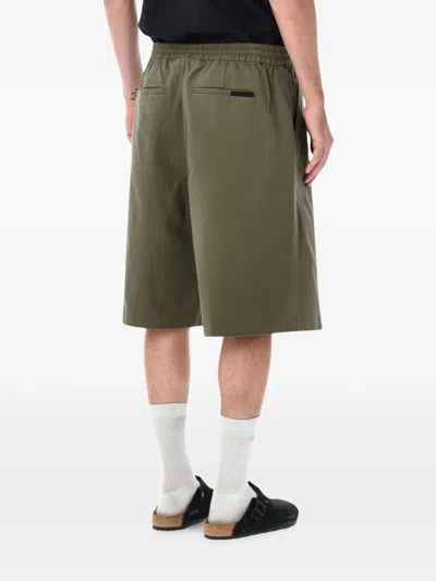 Essentials Drawstring Bermuda Shorts In Green