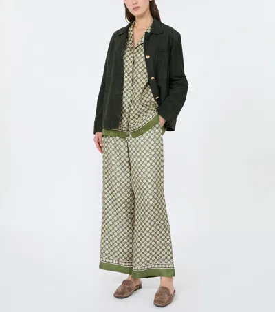 Max Mara Collared Long-sleeved Shirt In Brown