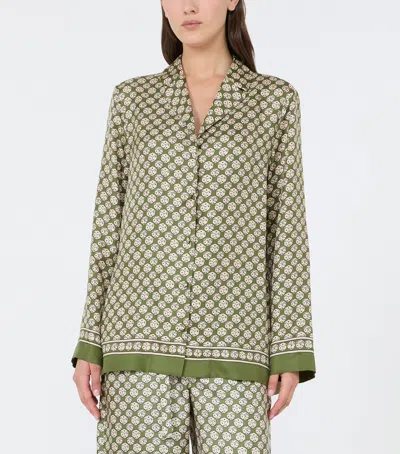 Max Mara Collared Long-sleeved Shirt In Brown