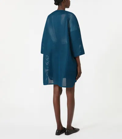 Max Mara Jersey Mesh Jacket In Navy