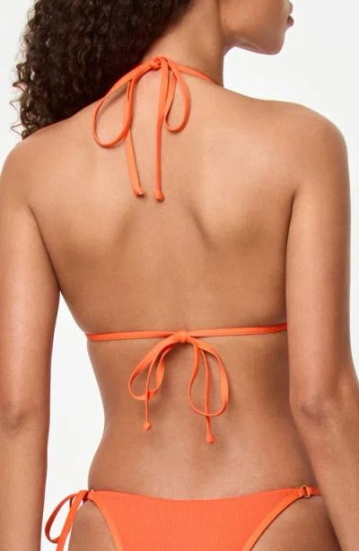L*space Lspace Banning Triangle Bikini Top In Orange