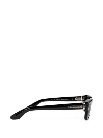 Chrome Hearts Rectangle-frame Sunglasses In Black