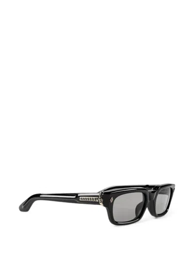Chrome Hearts Rectangle-frame Sunglasses In Black