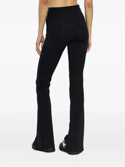 Off-white Split-hem Flared Trousers In Black