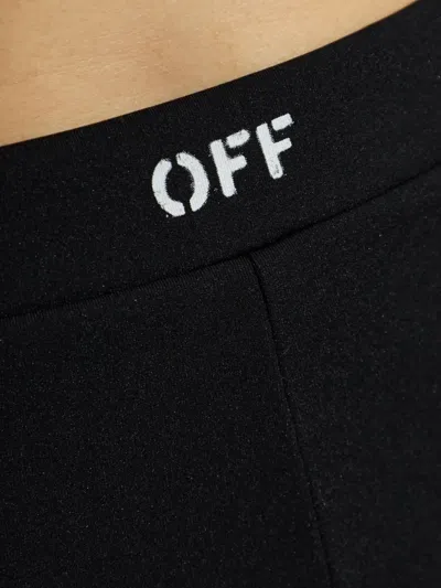 Off-white Split-hem Flared Trousers In Black
