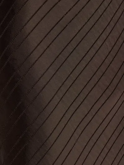 Samsoe & Samsoe Saagneta Diagonal-stripe Maxi Skirt In Brown