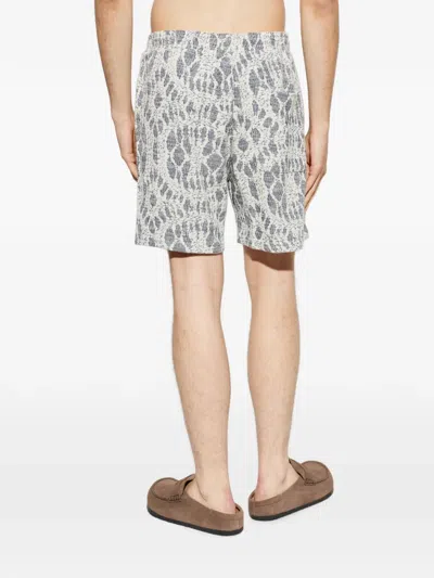Samsoe & Samsoe Sajabari Jacquard-patterned Shorts In Gray