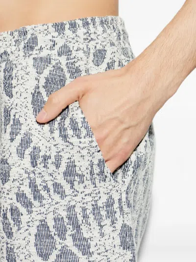 Samsoe & Samsoe Sajabari Jacquard-patterned Shorts In Gray