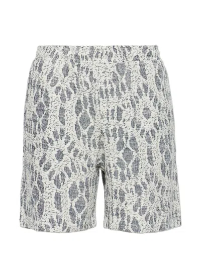 Samsoe & Samsoe Sajabari Jacquard-patterned Shorts In Gray