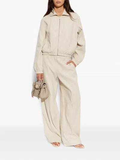 Samsoe & Samsoe Sabianca Zip-up Jacket In Neutral
