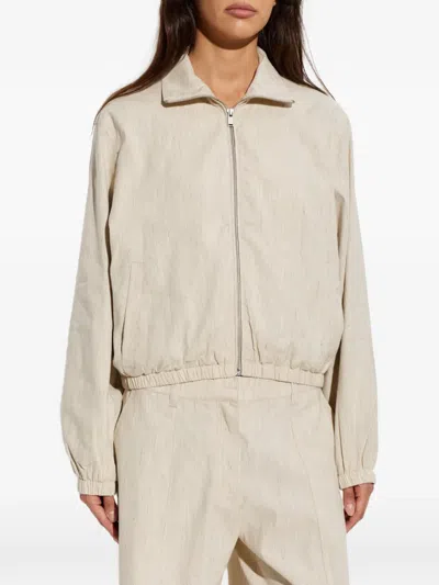 Samsoe & Samsoe Sabianca Zip-up Jacket In Neutral