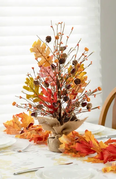 Glitzhome Fall Harvest Table Tree Decor In Orange