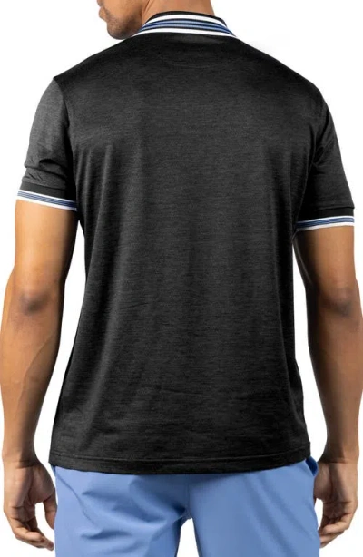 Tailorbyrd Performance Mesh Polo In Black
