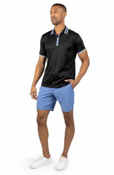 Tailorbyrd Performance Mesh Polo In Black