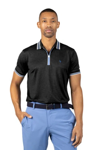 Tailorbyrd Performance Mesh Polo In Black