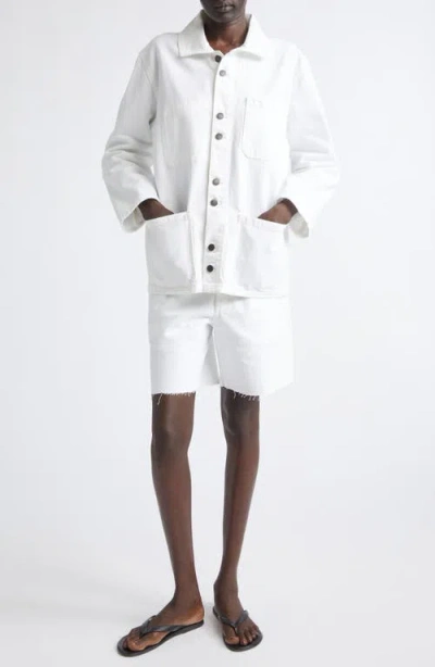 Kallmeyer Jacques Cotton Denim Worker Jacket In White