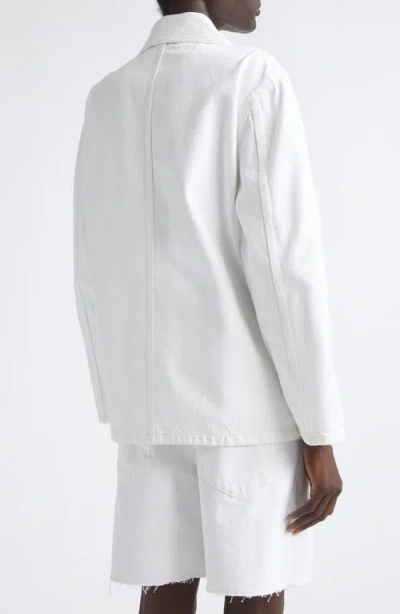 Kallmeyer Jacques Cotton Denim Worker Jacket In White