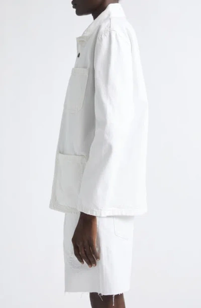 Kallmeyer Jacques Cotton Denim Worker Jacket In White