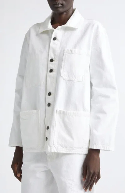 Kallmeyer Jacques Cotton Denim Worker Jacket In White