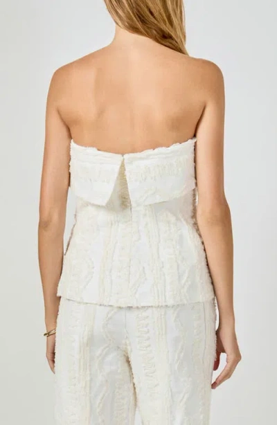 Endless Rose Strapless Embroidered Top In White