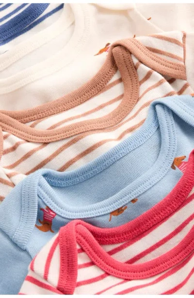 Mini Boden 5-pack Assorted Long Sleeve Cotton Bodysuits In Multi