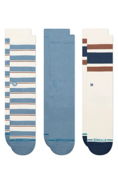 Stance Striped Assorted 3-pack Socks In Blue