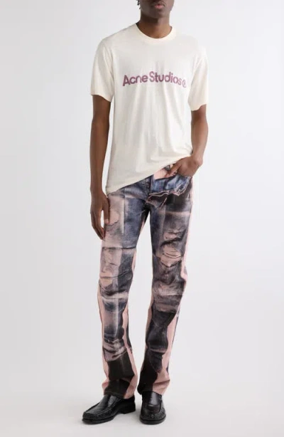 Acne Studios Panelled Denim Jeans In Multi
