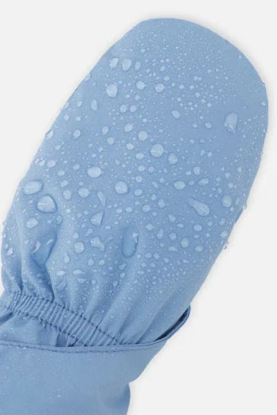 Deux Par Deux Cuff Connector String Lined Mittens In Blue