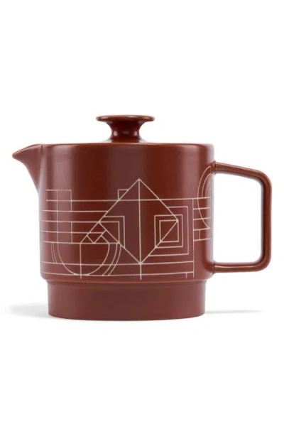 Tea Forte Tea Forté Frank Lloyd Wright 5-piece Tea Set In Red