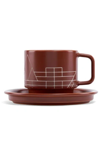 Tea Forte Tea Forté Frank Lloyd Wright 5-piece Tea Set In Red