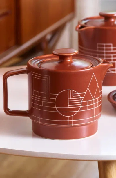 Tea Forte Tea Forté Frank Lloyd Wright 5-piece Tea Set In Red