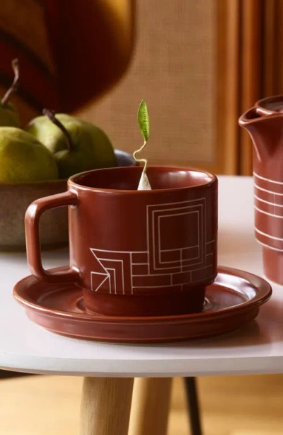 Tea Forte Tea Forté Frank Lloyd Wright 5-piece Tea Set In Red