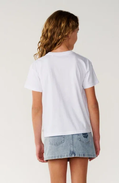 Rip Curl Wave Graphic Crop T-shirt In White