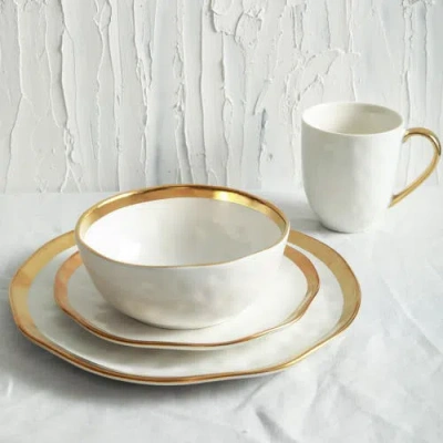 Stone Lain Florian Porcelain 32-piece Dinnerware Set In White