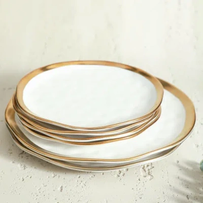 Stone Lain Florian Porcelain 32-piece Dinnerware Set In White