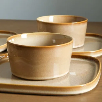Stone Lain Cairo Stoneware 24-piece Dinnerware Set In Sand