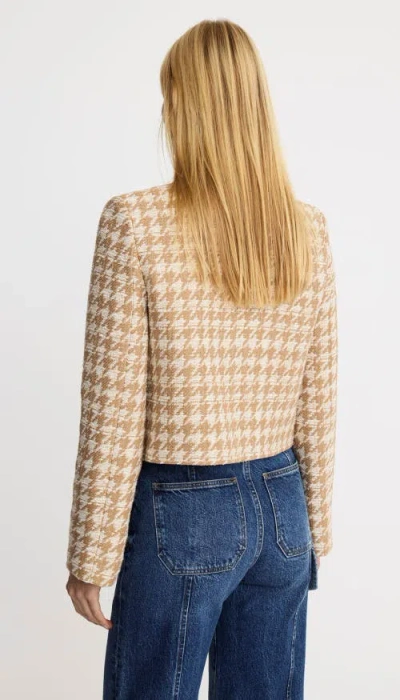 Smythe Collarless Db Mini Jacket In Brown
