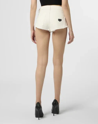 Philipp Plein Hot Pants Basic Women In White
