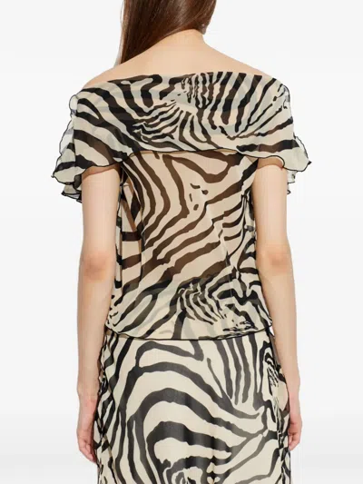 Iro Zebra-print Ruffled Top In Multi