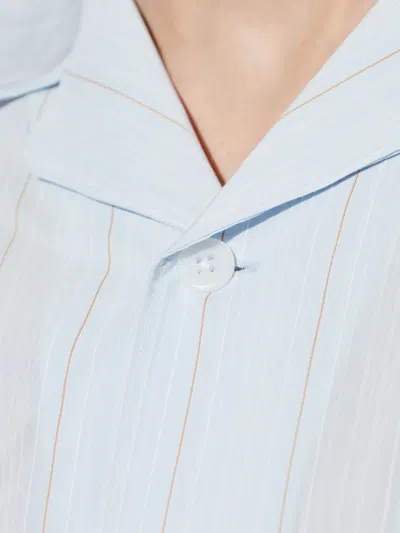 Frame Pyjama Striped Shirt In Blue