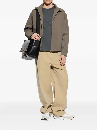 Frame Stand-up Collar Jacket In Gray