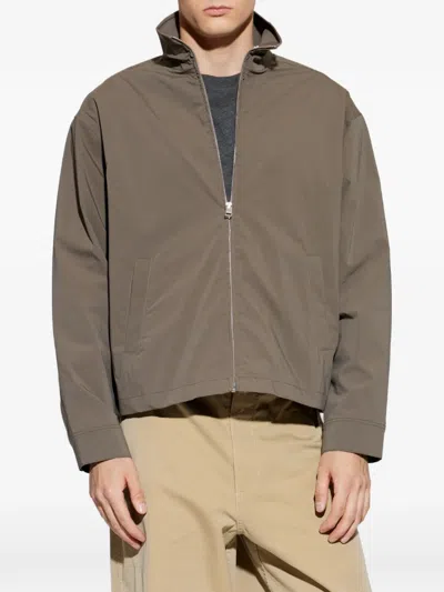 Frame Stand-up Collar Jacket In Gray